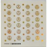 Megamaster Tırnak Dövmesi, Tırnak Tattoo, Nail Art, Tırnak Sticker - Altın