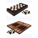 megame Ahşap Pullu Tavla , Ceviz Ahşap Tavla 50*50 Cm Büyük Boy Tavla, Cilalı Tavla