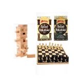 megame Ahşap Satranç Takımı, Jenga Seti, Anlat Bakalım Seti, Okul Satranç Takımı, Denge Oyunu