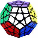 Megaminx Hız Küpü, 3x3x3 Beşgen Hız Küpü Dodecahedron Sihirli Küp Bulmaca Siyah