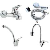 Megamix Mutfak Lavabo Banyo Duş Bataryası 5 Parça Set