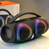 Megamus Boombox3 Rgb Göz Kamaştırıcı Renkli Ipx5 Su Geçirmez Kablosuz Bluetooth Bas Hoparlör Fm - Siyah