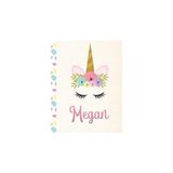 Megan: Personalized Unicorn Sketchbook For Girls With Pink Name - 8.5X11 110 Pages. Doodle, Sketch, Create!