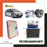 Megane 2 - 1.6 16V Filtre Bakım Seti Hava-Yağ-Karbonlu Polen - Beyaz