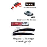 MEGANE 2 2003-2008 MODEL ARASI 4'LÜ MUGEN CAM RÜZGARLIGI
