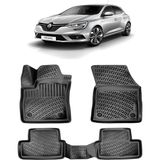 Megane 4 Sedan 2024 Model 3D Havuzlu Paspas Siyah