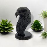 MegArt3D Dekoratif Kartal Heykeli Kartal Biblosu Ev ve Ofis Dekoru 20cm - Siyah