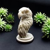 MegArt3D Dekoratif Kartal Heykeli Kartal Biblosu Ev ve Ofis Dekoru 25cm - Beyaz