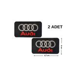 Megas Etiket Ütü ile Yapışan Audi Logo Dokuma Arma/Yama