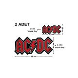 Megas Etiket Ütü ile Yapışan Dokuma Arma/Yama AC/DC Rock Müzik Grubu