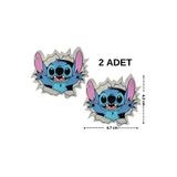 Megas Etiket Ütü ile Yapışan Dokuma Arma/Yama - OHANA Stitch