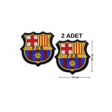 Megas Etiket Ütü ile Yapışan FC Barcelona Takım "Büyük Boy" Dokuma Arma