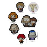 Megas Etiket Ütü ile Yapışan Harry Potter 7'li Dokuma Arma/Yama Set