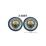 Megas Etiket Ütü ile Yapışan Manchester City Takım Dokuma Arma/Yama