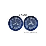 Megas Etiket Ütü ile Yapışan Mercedes Logo "Küçük Boy" Dokuma Arma/Yama