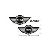 Megas Etiket Ütü ile Yapışan "Mini Cooper" Logo Dokuma Arma/Yama