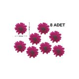 Megas Etiket Ütü Ile Yapışan Pembe Gerbera Çiçeği Set Dokuma Arma/yama