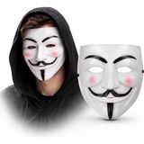 MegaSepet Mey Ithalat® V Mask Premium Vendetta Beyaz Maske (Guy Fawkes Stil)