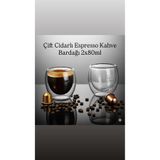 MegaShop Nespresso Çift Cidarlı Espresso Kahve Bardağı 2x80ml