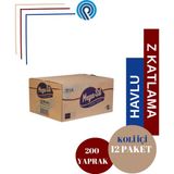 Megasil Z Kat Havlu KAĞIT200 Yaprak 12Lİ - Beyaz