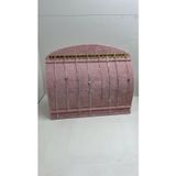 Megass Dekor Bombeli Süet Kumaş Pembe Renk 20/24 Cm Ayaklı Kancalı Bileklik Sergileme Standı
