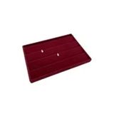 Megass Dekor Cezayir Model Süet Kumaş Bordo Renk 34/24 Cm Kademeli Çekmece Içi Küpe Standı