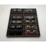 Megass Dekor Havana Model Süet Kumaş Kahverengi Renk 38/36 Cm Bölmeli Gözlük Stand Kutusu