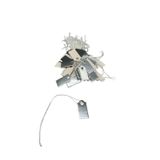 MeGass Dekor Küçük Boy Gümüş Renk 2 /1 Cm 80 Adet Karton Ipli Fiyat Etiketi