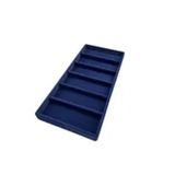 MeGass Dekor Lefkoşa Model Süet Kumaş Lacivert Renk 38 Cm / 19 Cm Gözlük Sergileme Çekmece Içi Stand