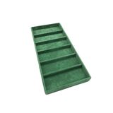 MeGass Dekor Lefkoşa Model Süet Kumaş Yeşil Renk 38 Cm / 19 Cm Gözlük Sergileme Çekmece Içi Stand
