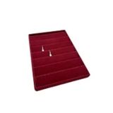 MeGass Dekor Saray Bosna Model Süet Kumaş Bordo Renk 34/24 Cm Kademeli Çekmece Içi Küpe Standı