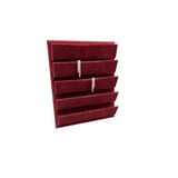 Megass Dekor Süet Kumaş 20/16 Cm Bordo Renk Ayaklı Küpe Standı