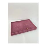 MeGass Dekor Süet Kumaş Bordo Renk 34/24 Cm Batırmalı Çekmece Içi Yüzük Tablası