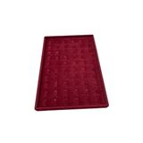 Megass Dekor Süet Kumaş Bordo Renk 34/24 Cm Dikine Tırnaklı Çekmece Içi Yüzük Tablası