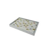 Megass Dekor Süet Kumaş Gri Renk 24/34 Cm Batırmalı Yüzük Tablası