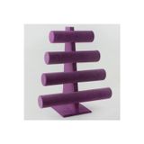 Megass Dekor Süet Kumaş Mor Renk Dört Kademeli 38/34 Cm Bileklik- Saat Sergileme Standı
