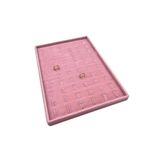 Megass Dekor Süet Kumaş Pembe 34/24 Cm Dikine Tırnaklı Çekmece Içi Yüzük Tablası
