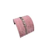 Megass Dekor Süet Kumaş Pembe Renk 14 /11 Cm Bileklik Künye Standi