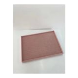 MeGass Dekor Süet Kumaş Pembe Renk 34/24 Cm Batırmalı Çekmece Içi Yüzük Tablası