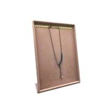 Megass Dekor Süet Kumaş Tırnaklı Pembe Renk 34/24 Cm Ayaklı Tesbih Takı Stand