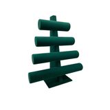 Megass Dekor Süet Kumaş Yeşil Renk Dört Kademeli 38/34 Cm Bileklik-Saat Sergileme Standı