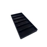 MeGass Dekor Yerli Üretim Lefkoşa Model Süet Kumaş Siyah Renk 38 Cm / 19 Cm Gözlük Sergileme Çekmece Içi Stand