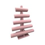 Megass Dekor Yerli Üretim Süet Kumaş Pembe Renk Beş Kademeli 45/34 Cm Bileklik-Saat Sergileme Standı