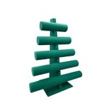 Megass Dekor Yerli Üretim Süet Kumaş Yeşil Renk Beş Kademeli 45/34 Cm Bileklik-Saat Sergileme Standı