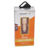 Megatech ŞRJAK014 Dual Usb Çelik Uyumlu Araç Şarj Adaptörü