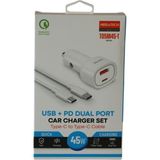 megatech t05m45-t beyaz 45w pd-usb araç çakmaklık şarj başlığı hızlı şarj(type-c to type-c kablo) - Yok
