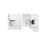 MegaVitrin Osena 4153 Cam Menteşesi Metal Krom 6-8 mm Ayarlı 1 Takım | Vitrin ve Banyo Dolabı Cam Menteşe Seti Tek Ebat