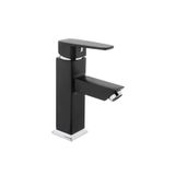 MegaVitrin Tema Kare Slim Tek Gövde Lavabo Bataryası Mat Siyah TSE Belgeli 35 mm Kartuş 5 Yıl Mat Siyah Tek Ebat