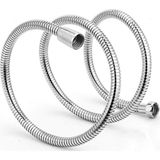 MegaVitrin Tema Lüx Kromajlı 180 cm Duş Hortumu Spirali - Anti-Twist Pirinç Somunlu - Ince Kenetli