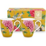 Megaw Blushing Birds 2'li Kupa Seti Sarı 350 ml